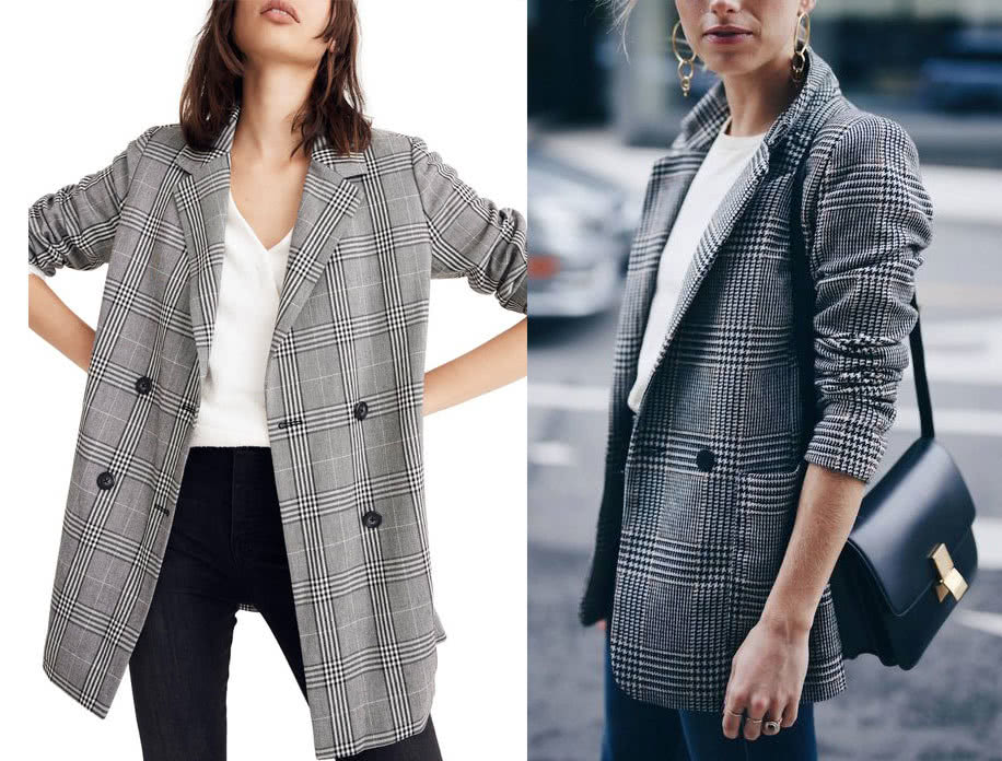 早秋穿什么最好?换一件格纹西装,让你大方美丽又时尚