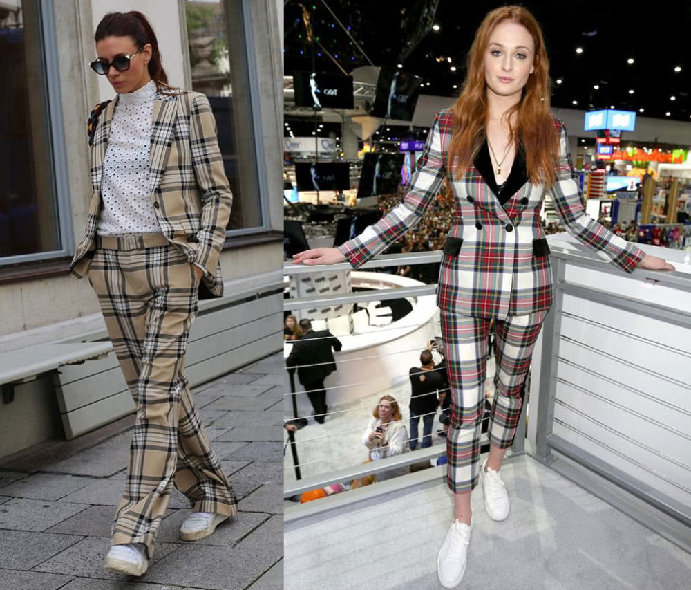 早秋穿什么最好?换一件格纹西装,让你大方美丽又时尚