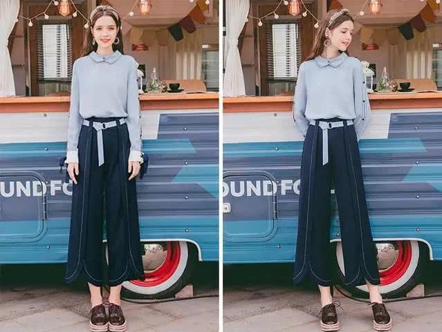 女生阔腿裤不要这样穿，特别第3个显得“肩宽体胖”