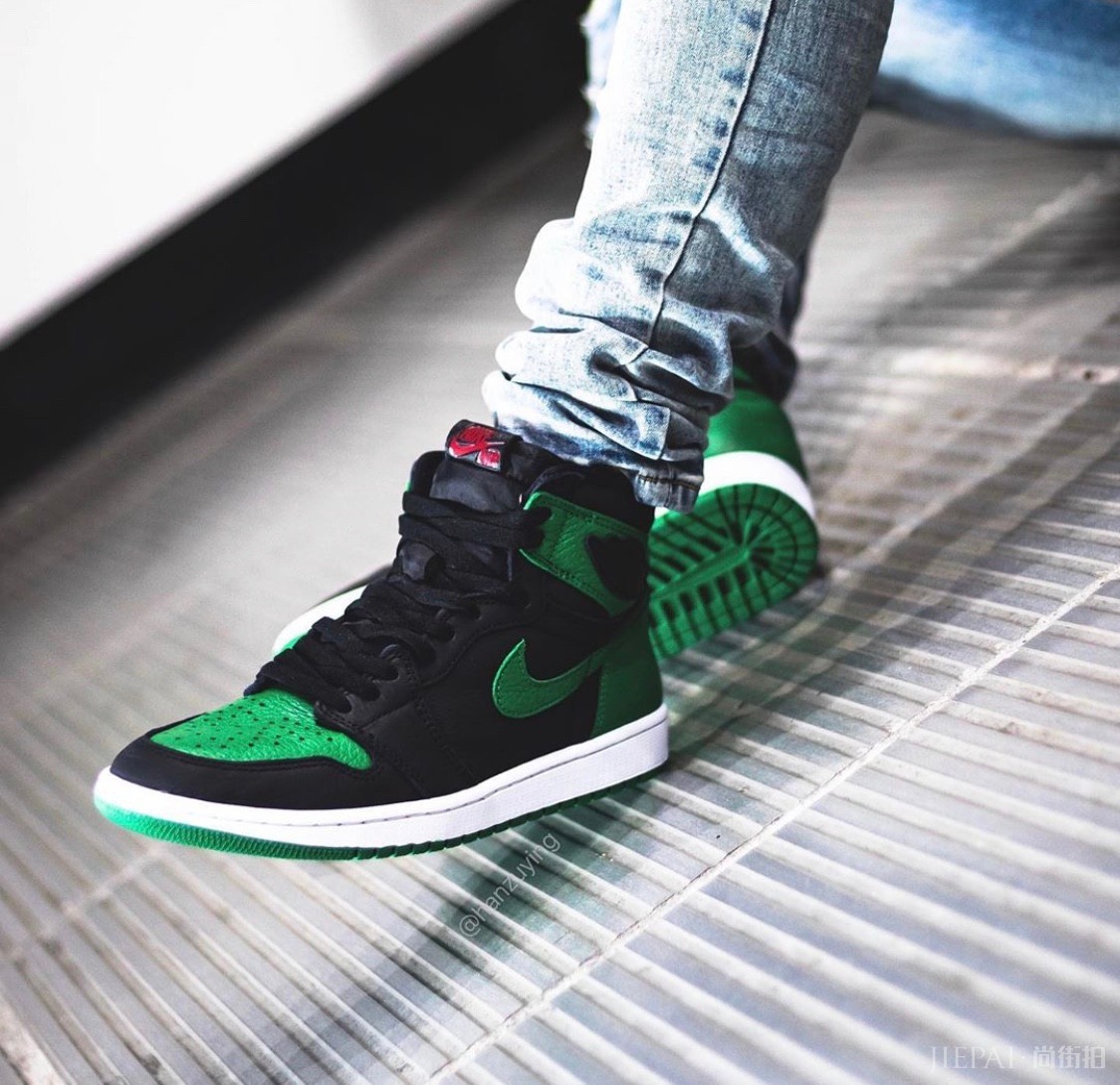 2019必入系列!Air Jordan 1 “PINE GREEN”实物上脚细节双曝光!