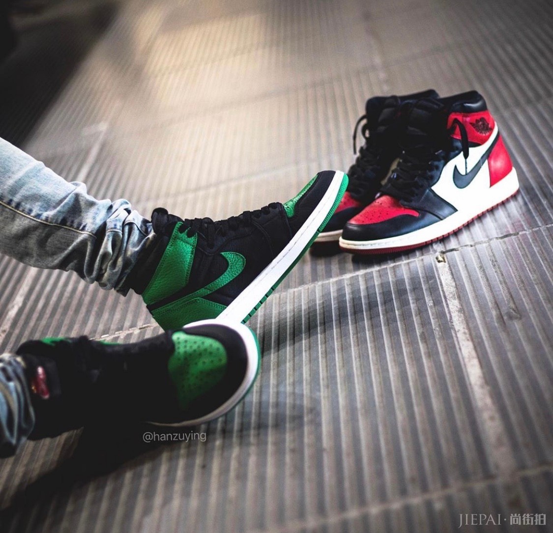 2019必入系列!Air Jordan 1 “PINE GREEN”实物上脚细节双曝光!