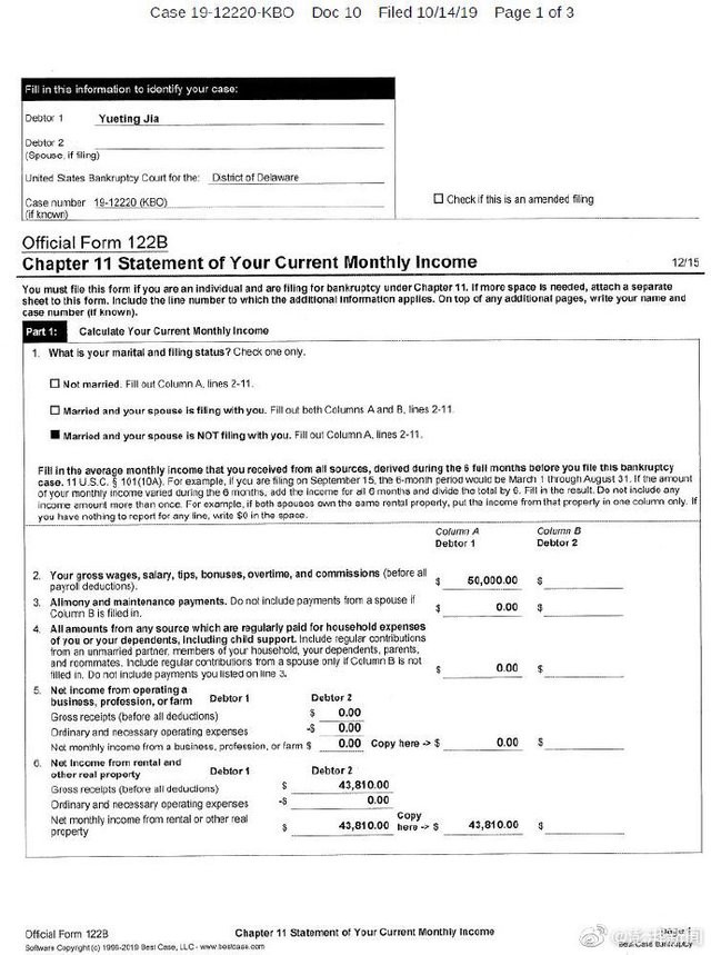 贾跃亭和甘薇居然已经申请离婚了 ？支付甘薇家庭费用约361万人民币