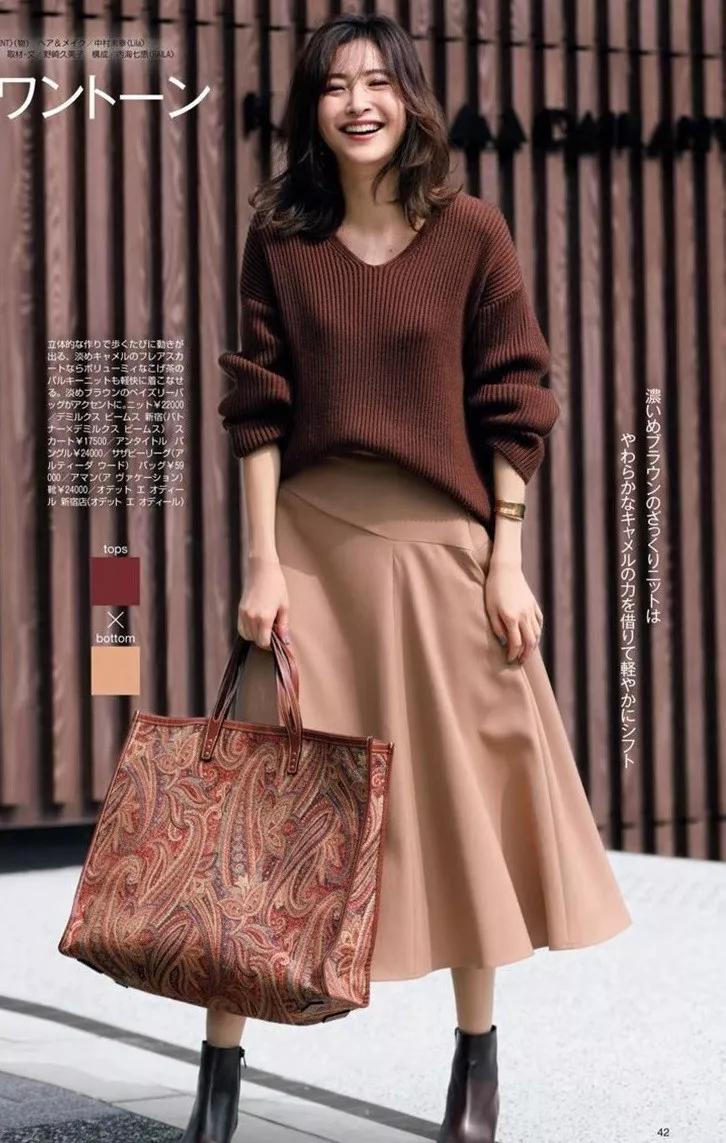 跟着日本杂志学穿毛衣，居然能这么好看...