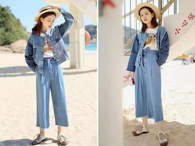 女生阔腿裤不要这样穿，特别第3个显得“肩宽体胖”