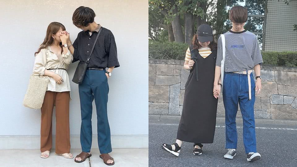 跟着日本女生学情侣装穿搭法,这样穿不俗气还超潮