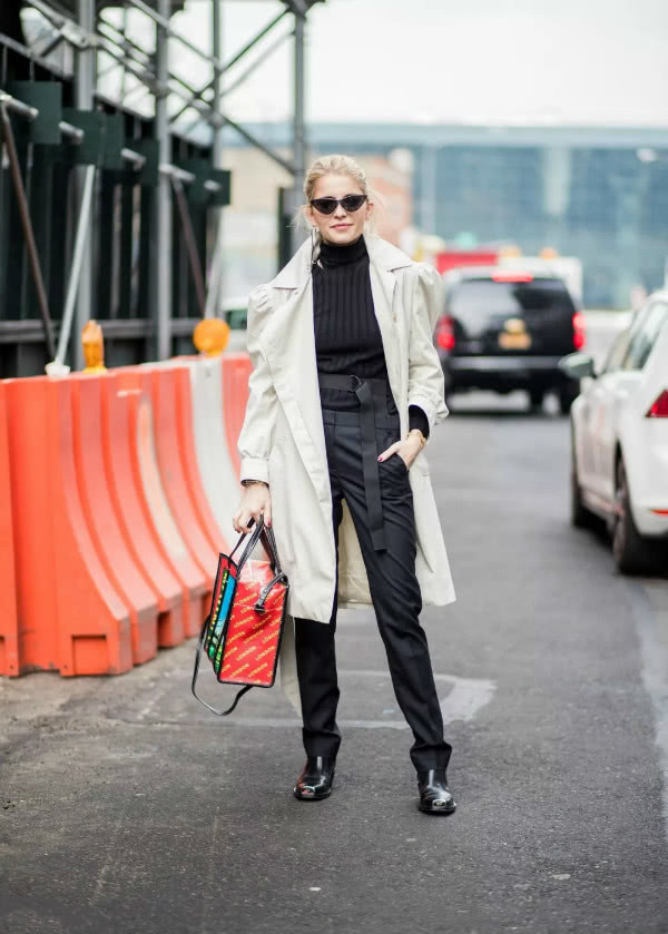 舒适保暖的毛衣怎么穿更有OL范?试试用西裤搭配,约会通勤都搞定