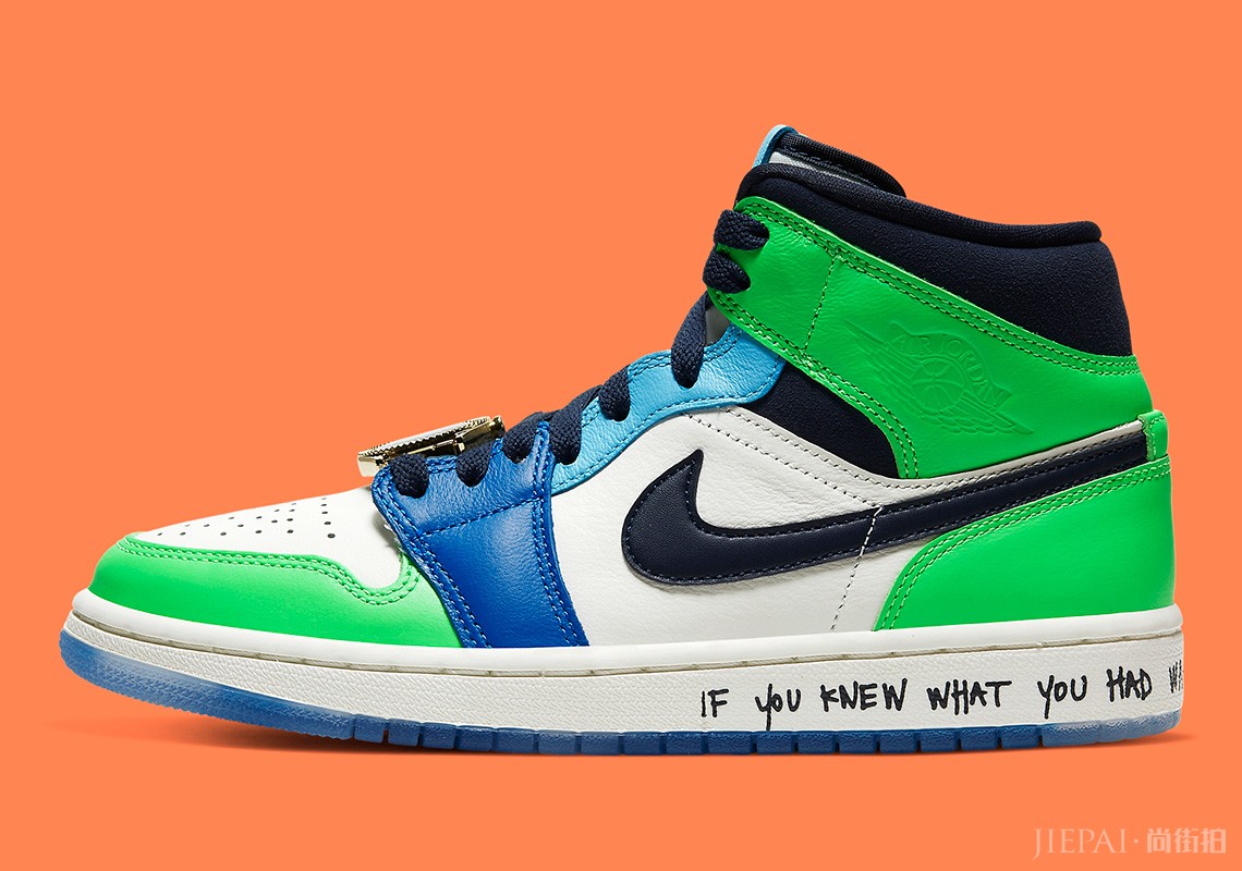 售前欣赏!Melody Ehsani x Air Jordan 1 Mid官方细节释出!