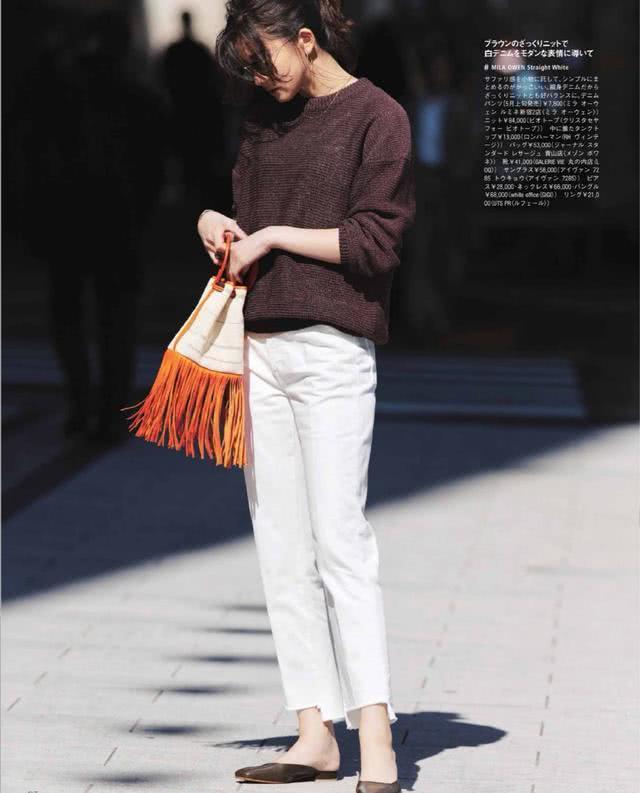 永不过时的裤子,穿上高跟鞋有腿长一米八的既视感,搭配简单的T恤非常有型
