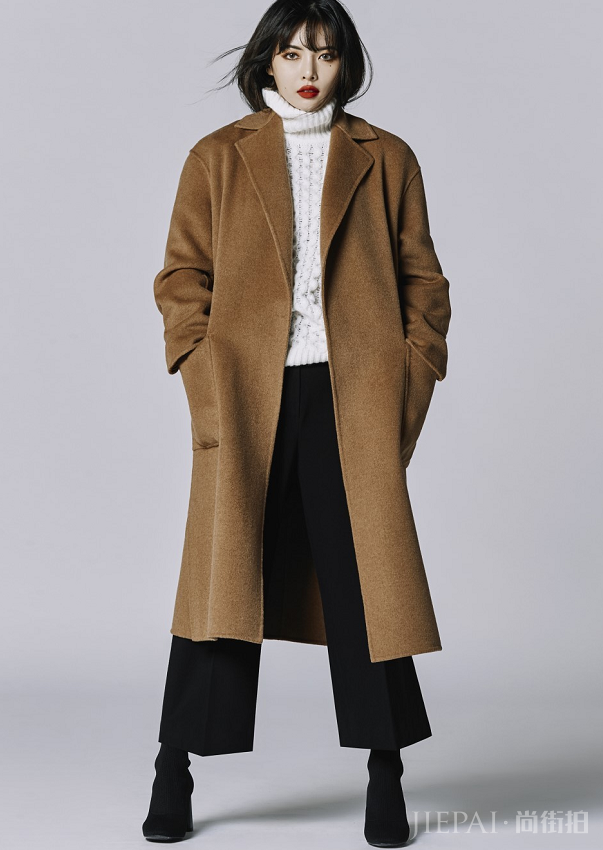 女生穿衣尽量别穿打底裤+大衣，看金泫雅的穿法好看还有气场