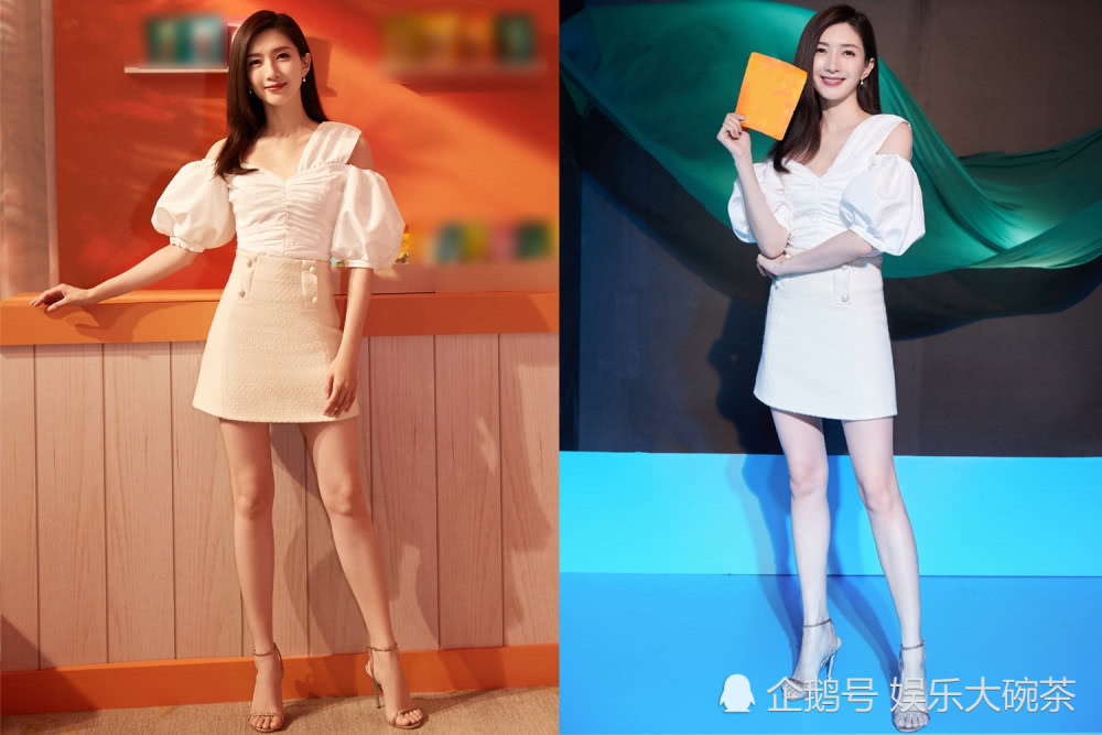 气质美女江疏影长发配白裙清新迷人，与粉丝合照好暖心