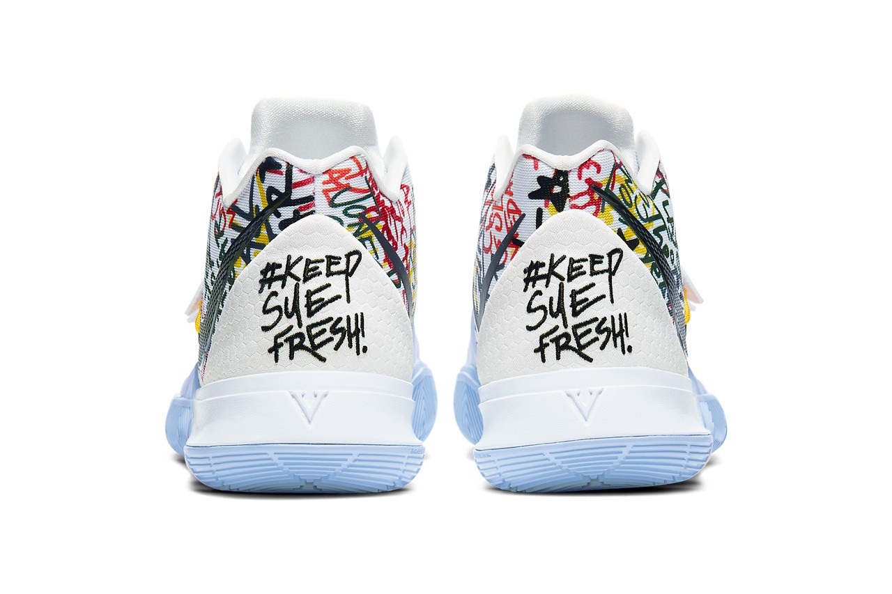 涂鸦设计重现!NIKE Kyrie 5全新“Keep Sue Fresh”配色即将发售!