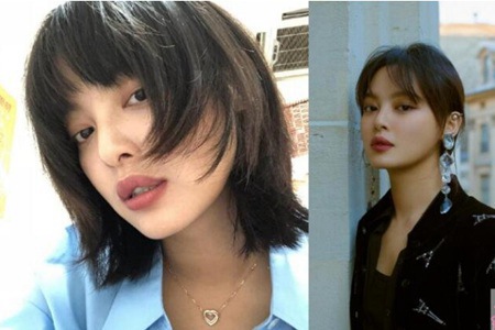 辛芷蕾四款秋冬短发发型图片，修饰脸颊剪法无需染烫