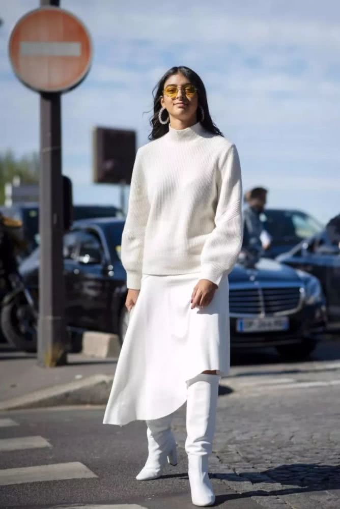 欧美街拍:腿又粗又短这个冬天这样穿最合适