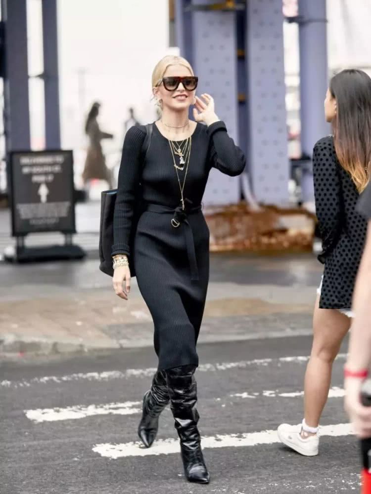 欧美街拍:腿又粗又短这个冬天这样穿最合适