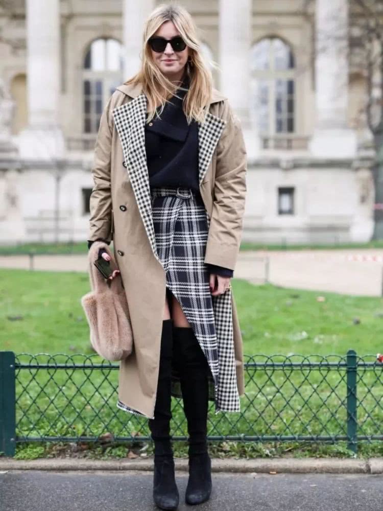 欧美街拍:腿又粗又短这个冬天这样穿最合适