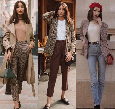 伦敦博主MELISEKREM的英伦风穿搭,大风衣格子裙,优雅又不失新意