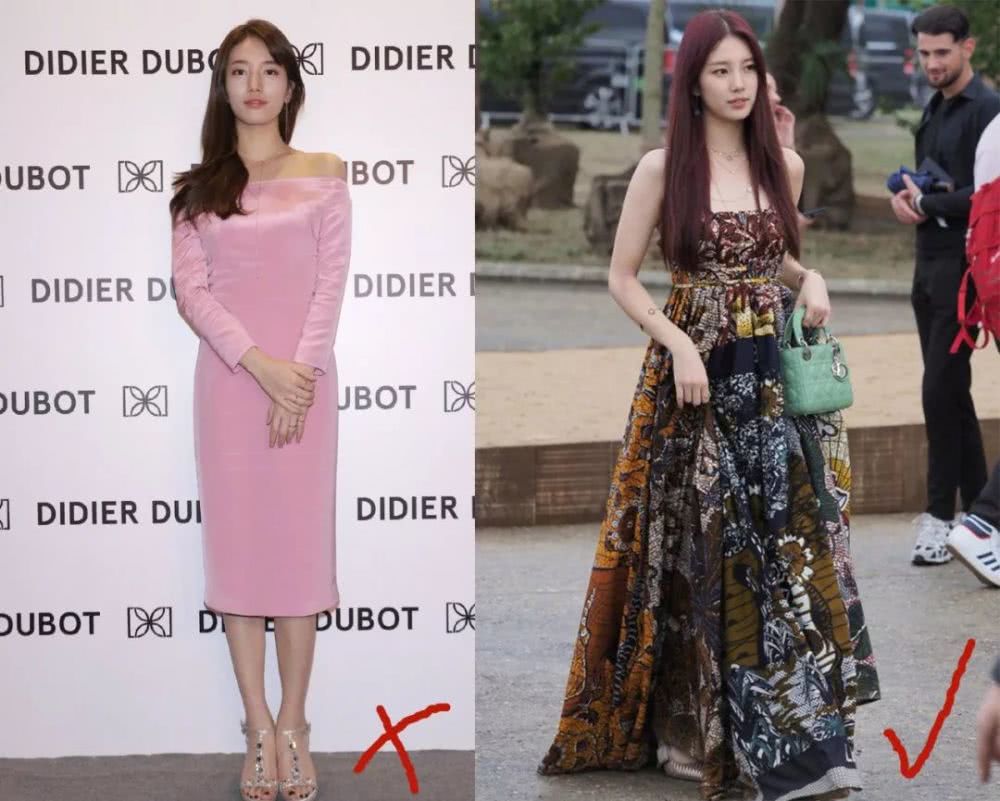 草莓身材的女人怎么穿才不显肩宽?穿这种长裙让你美得优雅还高级