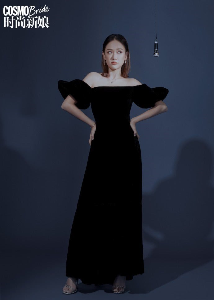 陈乔恩拍摄时尚大片,穿婚纱造型好美,让人想催婚