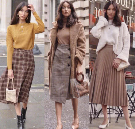 伦敦博主MELISEKREM的英伦风穿搭,大风衣格子裙,优雅又不失新意