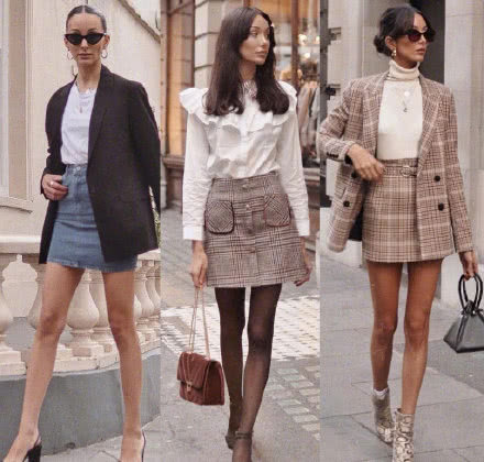 伦敦博主MELISEKREM的英伦风穿搭,大风衣格子裙,优雅又不失新意