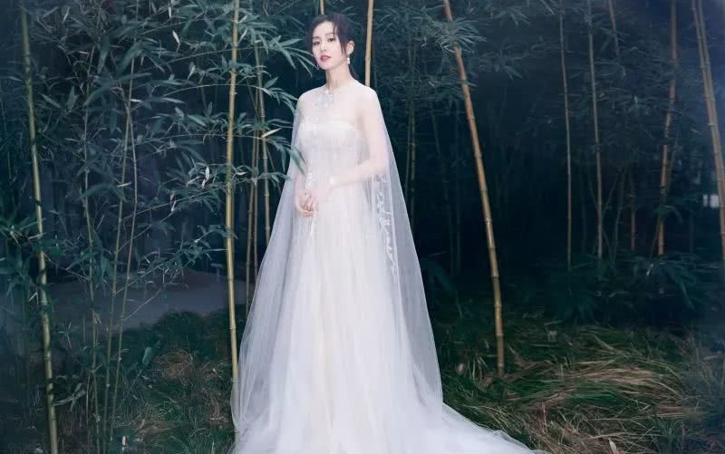 气质美女刘诗诗合影杀手又开始了，最新造型白色鱼尾裙明艳动人