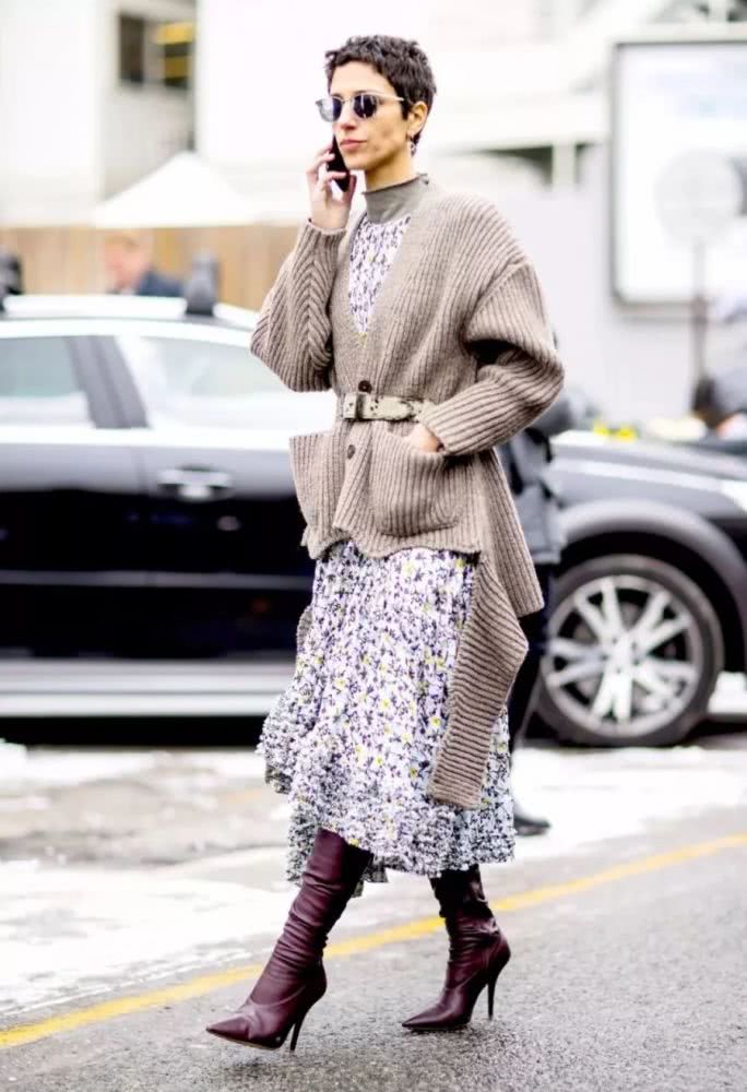 欧美街拍:腿又粗又短这个冬天这样穿最合适