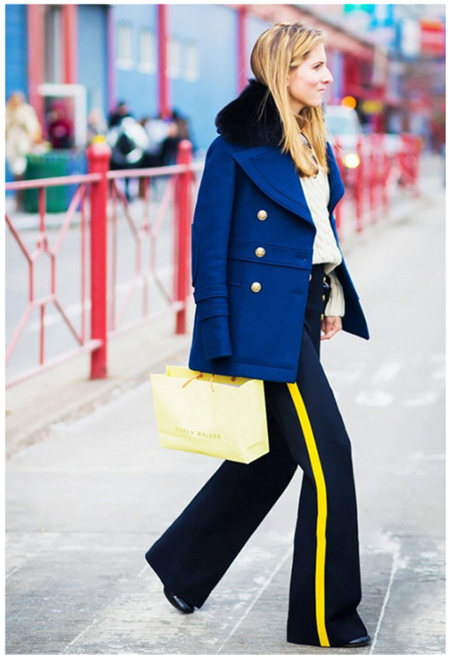 欧美街拍:秋冬穿大衣都不会选这几种裤子,廉价又没气质