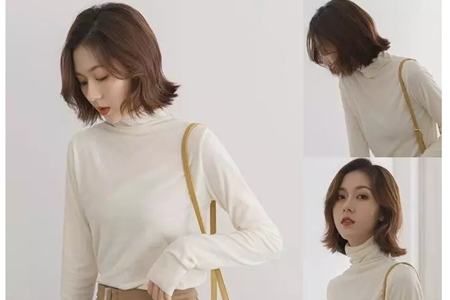 1560934464730216.jpg 齐下巴长度的女士时尚短发,好看的烫发发型图片