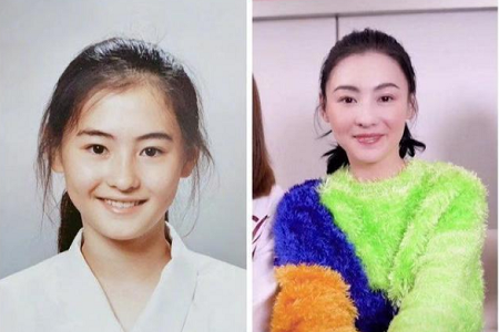 美女张柏芝学生时候照片曝光，网友：这才是真的美人胚子