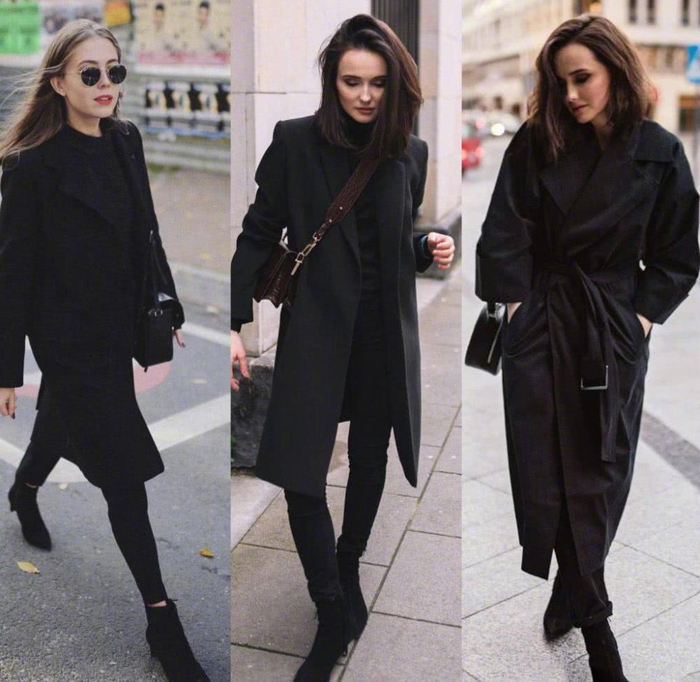 欧美街拍：黑色穿好了居然这么时髦！