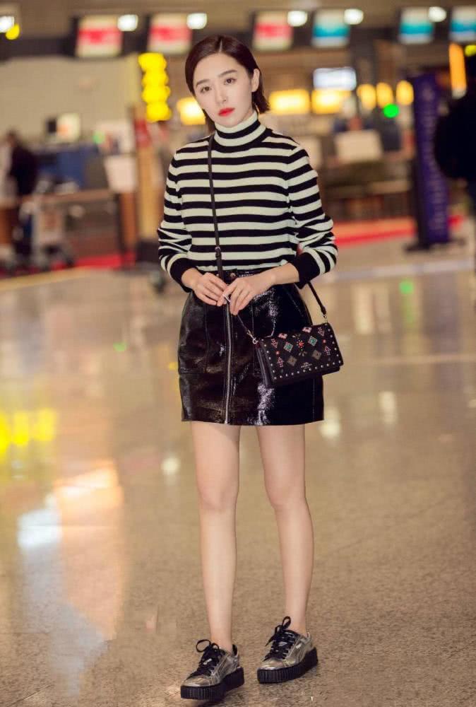 美女阚清子剪短发太高级,波波头搭配黑色外套个性十足,美呆了