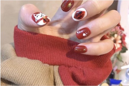 1577958057855821.jpg 2020年流行美甲新款式图片,过本命年红色美甲闪亮新款