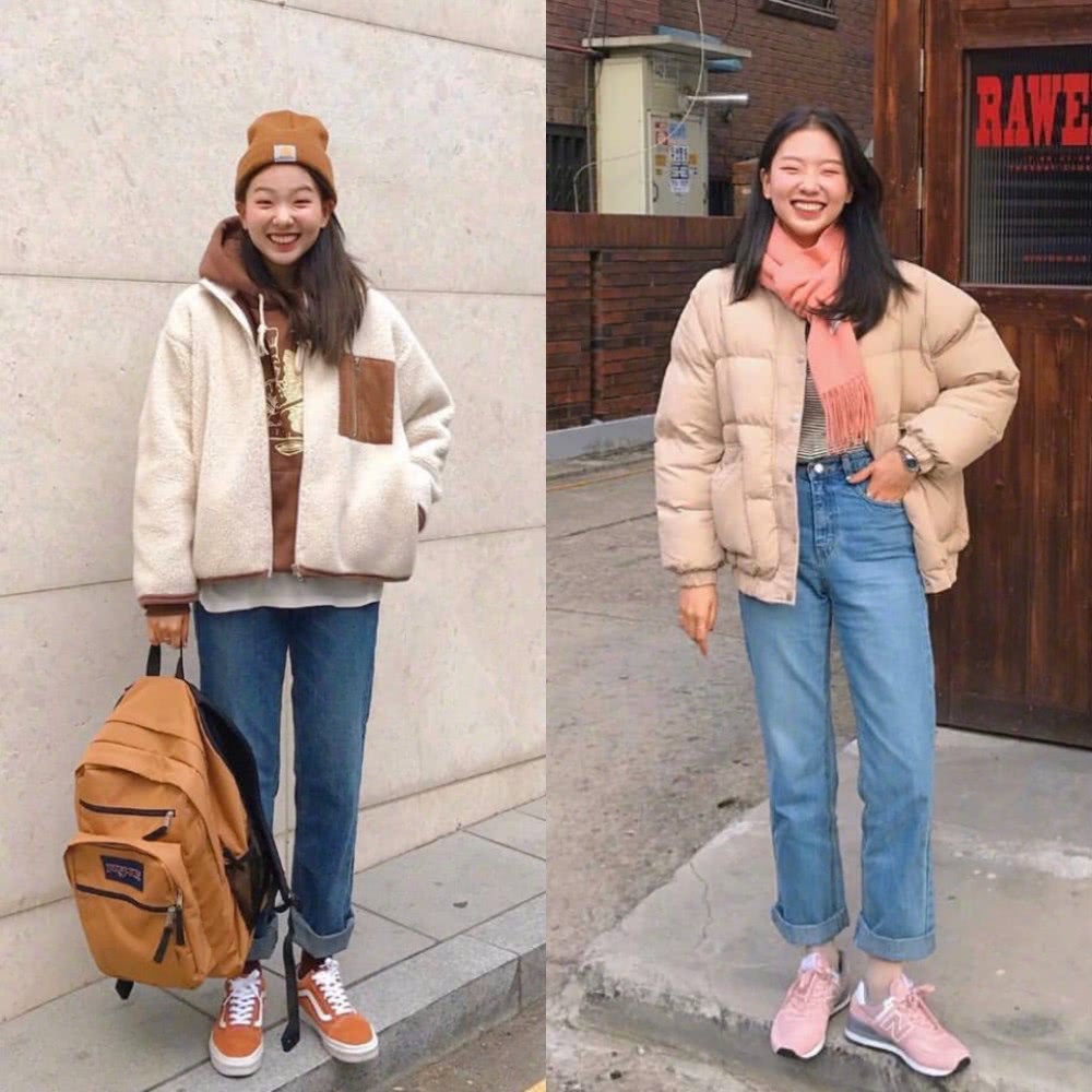 超萌!韩国女博主利和的冬季舒适日常穿搭分享