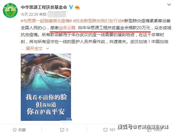 王宝强岳云鹏各捐20万抗击武汉疫情,章子怡汪峰夫妇捐款100万