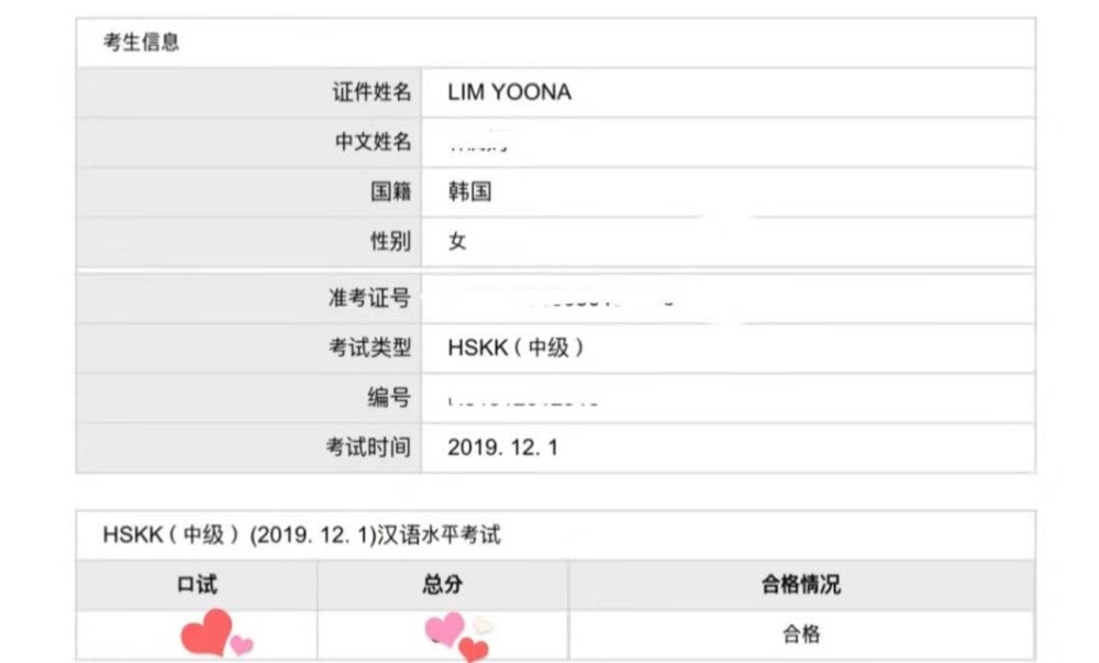 林允儿中文考试合格,为来华发展努力学中文,真的很宠粉丝
