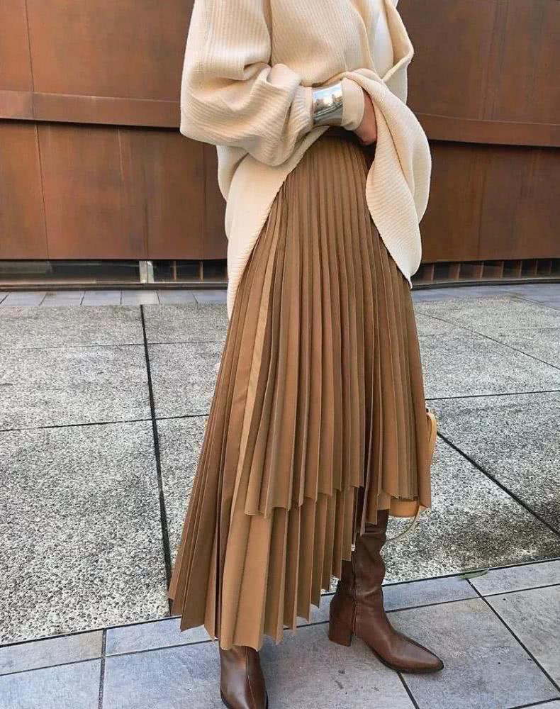 冬天穿裙子比裤子更显瘦！3个搭配保暖又显高，穿出温柔时髦