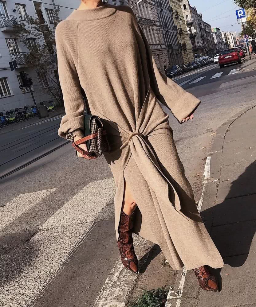 秋冬大热连身裙!选对面料能令轻奢度飙升