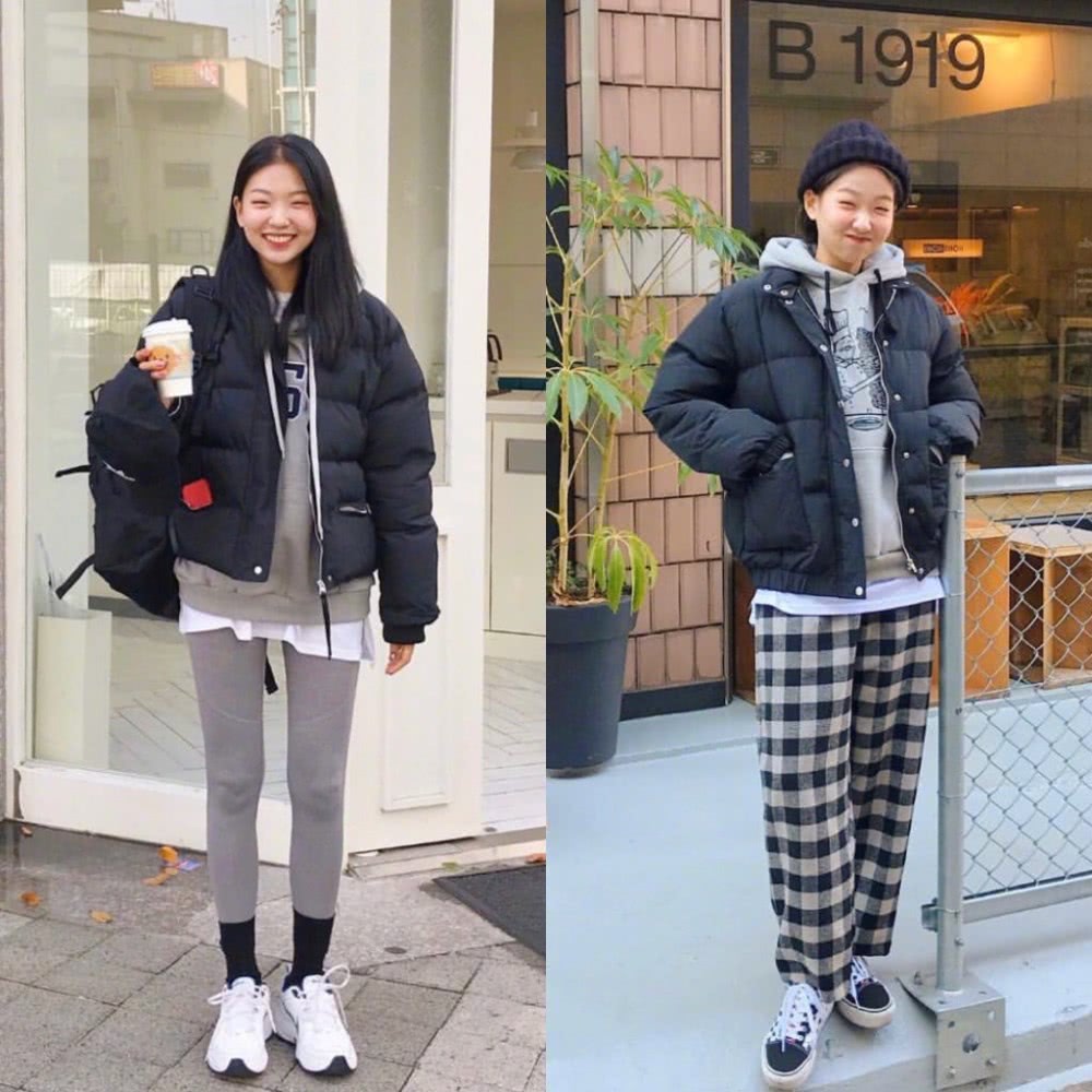 超萌!韩国女博主利和的冬季舒适日常穿搭分享