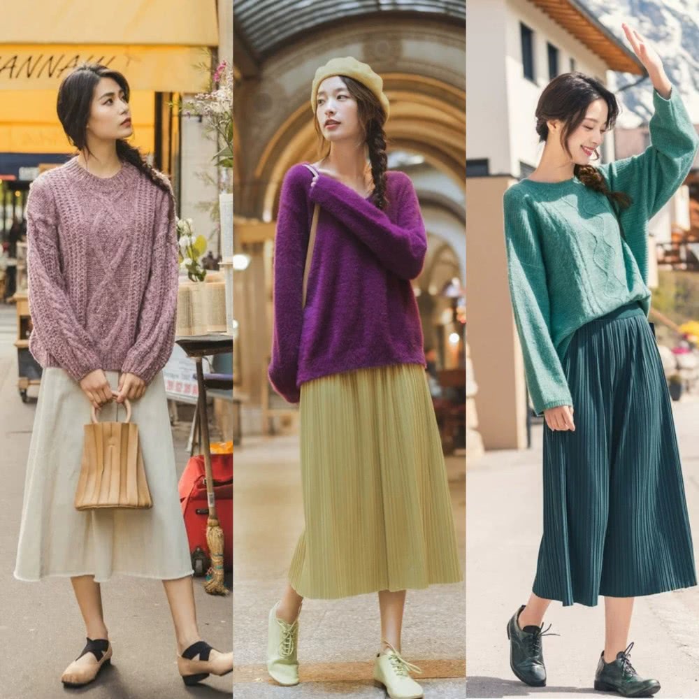 还穿黑白灰？春天换上这些清新明媚的穿搭，优雅文艺有气质