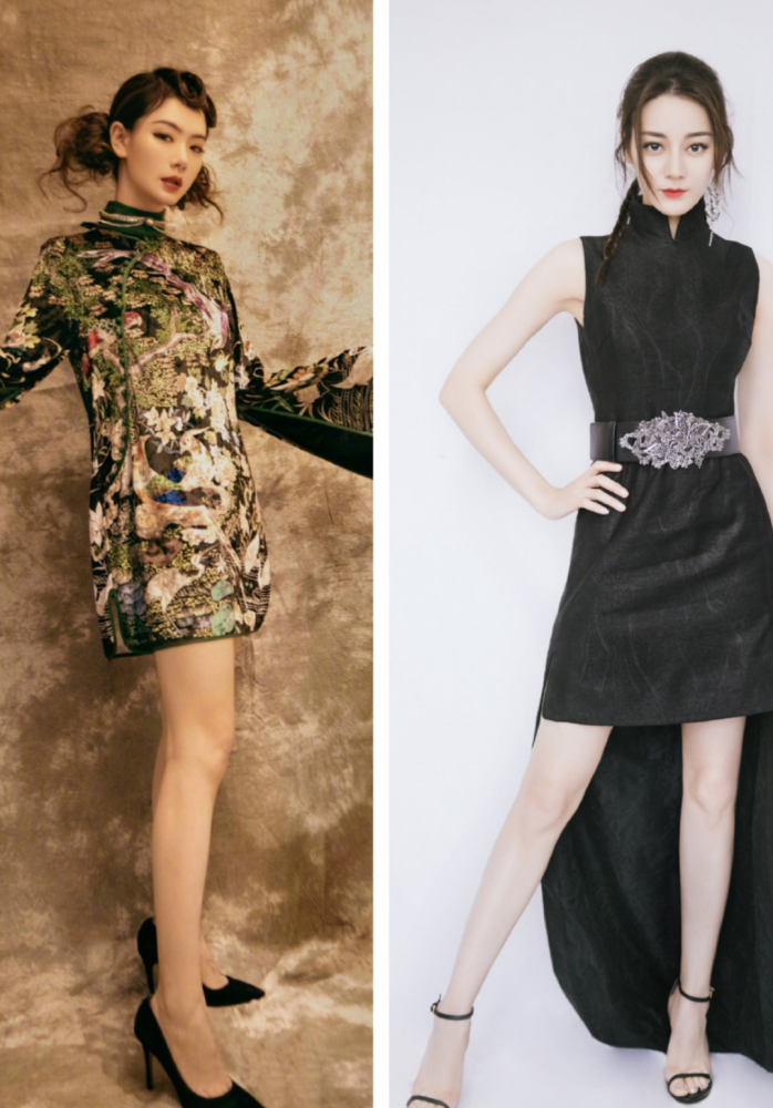 戚薇的“旗袍裙”显瘦又高级，连迪丽热巴都上头了