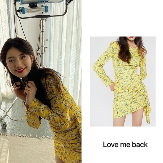 秀智一件碎花小裙子也能穿出精致复古风,太有气质了