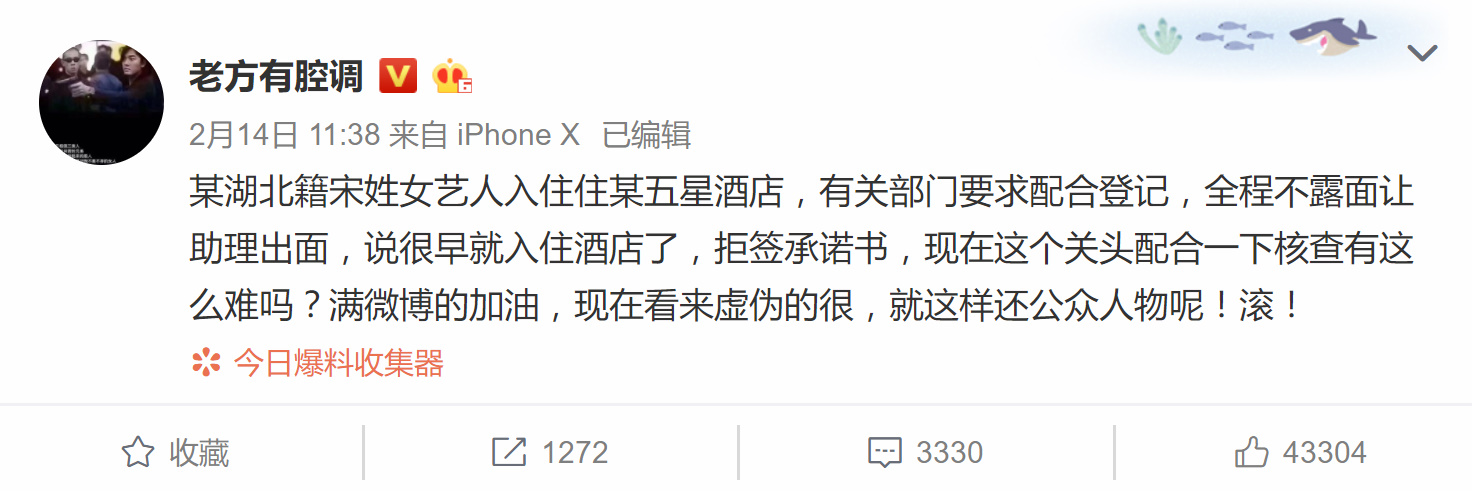 宋轶隔离风波,展现一位演员的自我修养,“旁观者”哪来的自信?