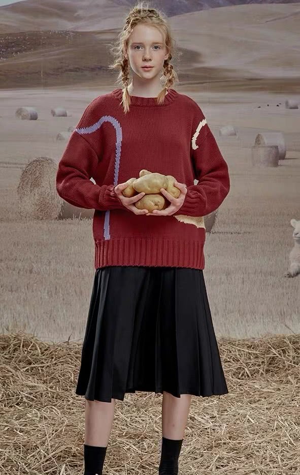 春天红色毛衣怎么穿?和我学穿搭,红红火火过春季