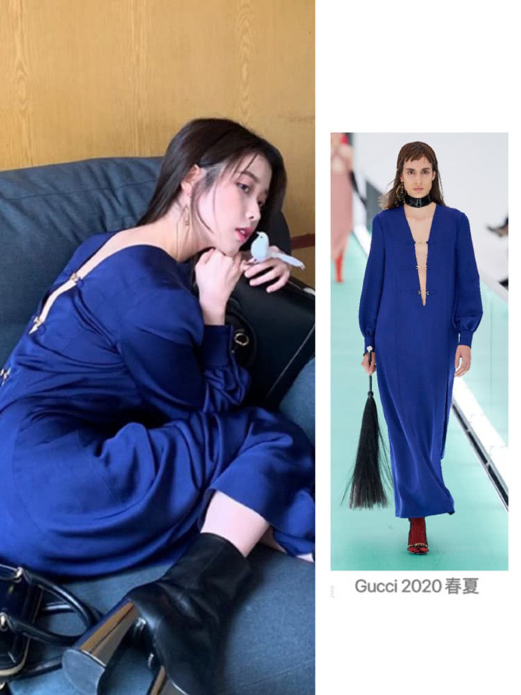 IU李知恩有颜任性,挑战高饱和度造型绿配紫意外时尚!