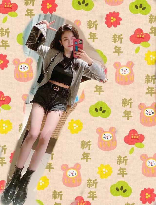 吴宣仪166身高却穿出了176的高度,腿长就占1米5