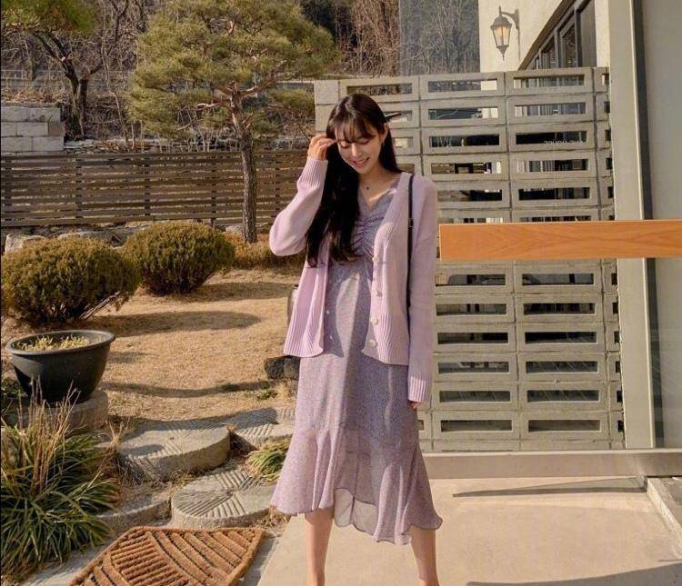 适合外出的韩系穿搭,甜美温柔超吸睛,满满春日淑女风