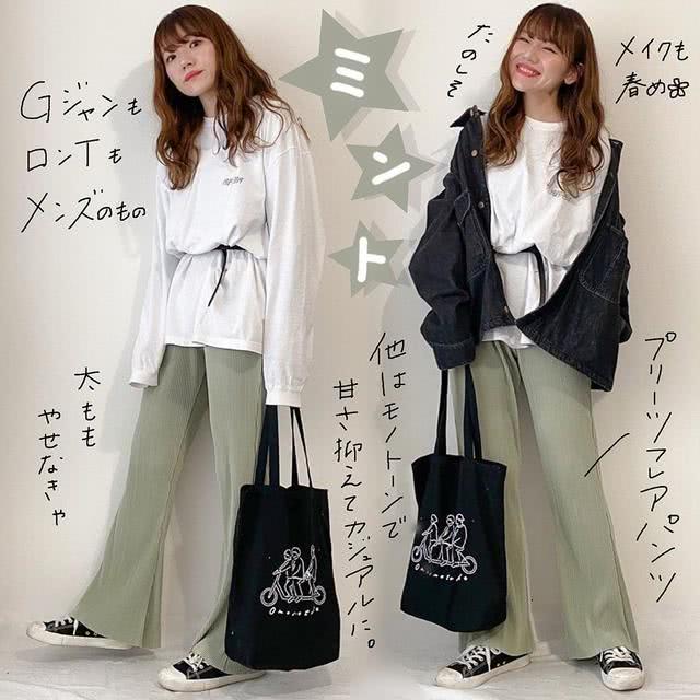 日本女生百搭单品大公开,增高必备牛仔裤,街拍必备白色上衣!