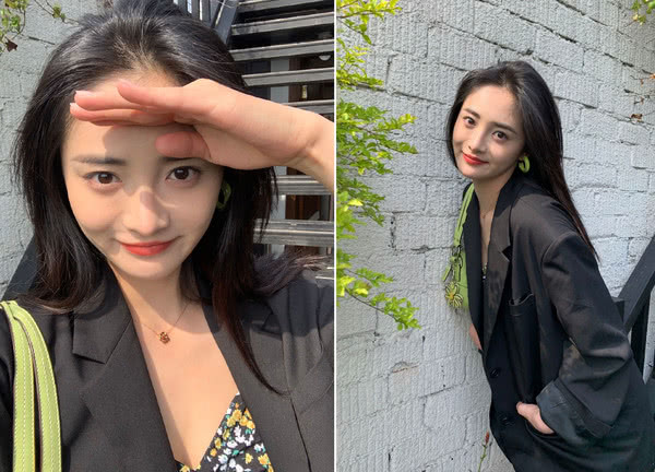 周洁琼示范初夏穿搭,西装里的碎花裙一般人真不敢穿