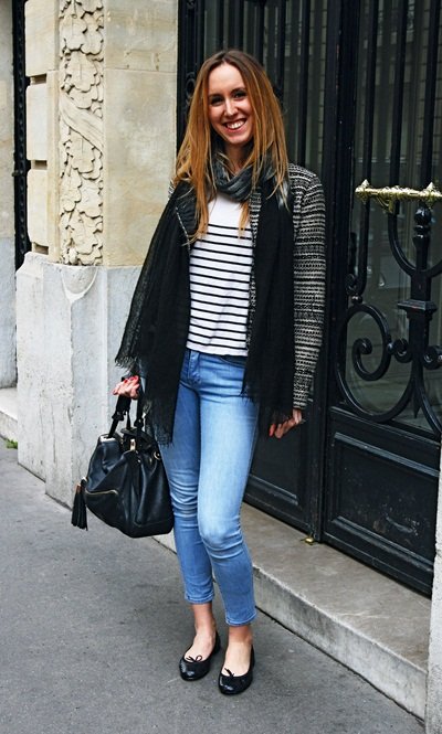 法国潮女街拍 轻松有范儿的搭配