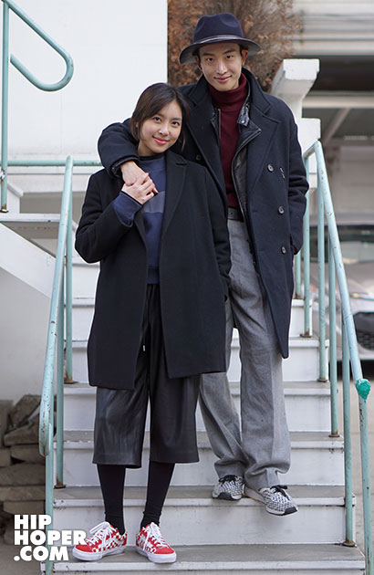 12月韩国时尚街拍 看型男靓女冬季气质服饰搭配